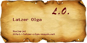 Latzer Olga névjegykártya